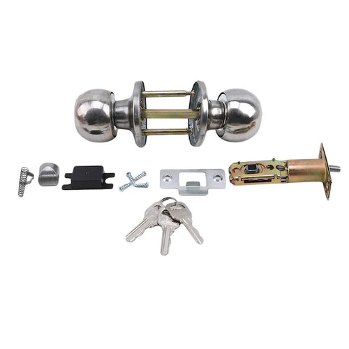 1 Piece Aluminum Alloy Globular Door Knobs Rotation Lock Knobset Ha