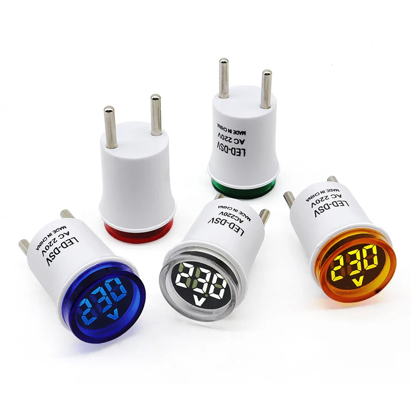 AC50-500V Digital Round LED Display Volt Tester Detector Voltmeter