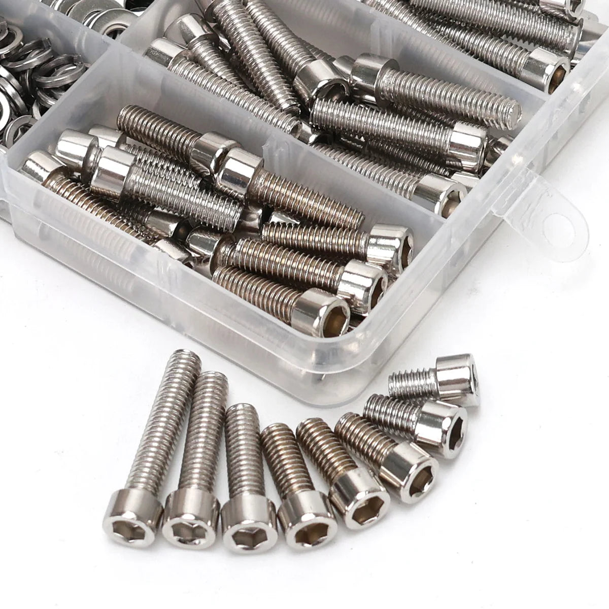 600pcs Stainless Steel Hex Socket Head Nuts and Bolts Set - M3, M4
