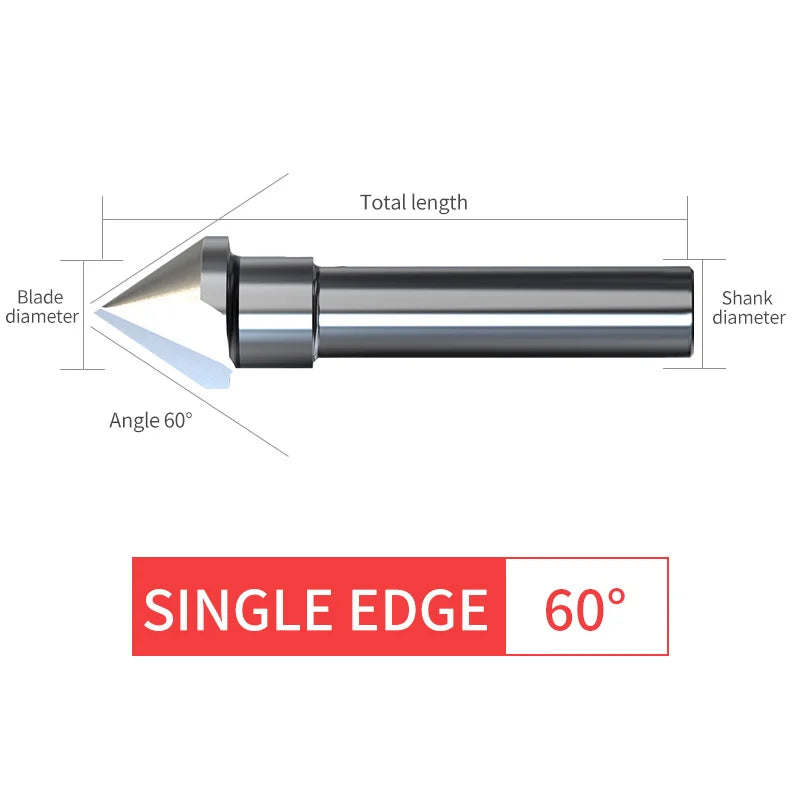 M35 HSS Chamfering Cutter — 60°, 90° & 120° Chamfer Router Bit for