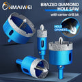 Diamond Coated Tile Hole Saw Set — 18mm to 150mm for Glass, Marble,...