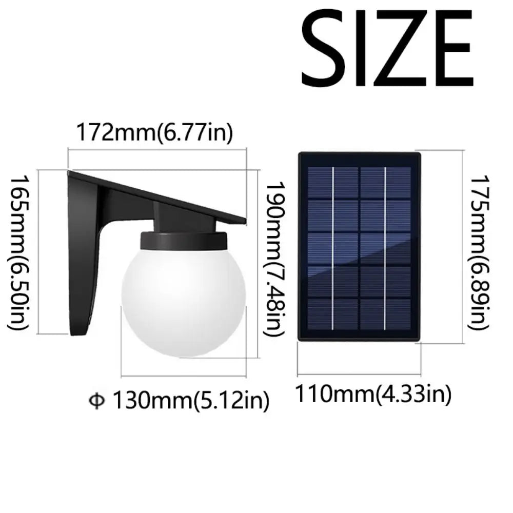 Auto on/Off Solar Wall Light Wall Mounted IP65 Waterproof Solar