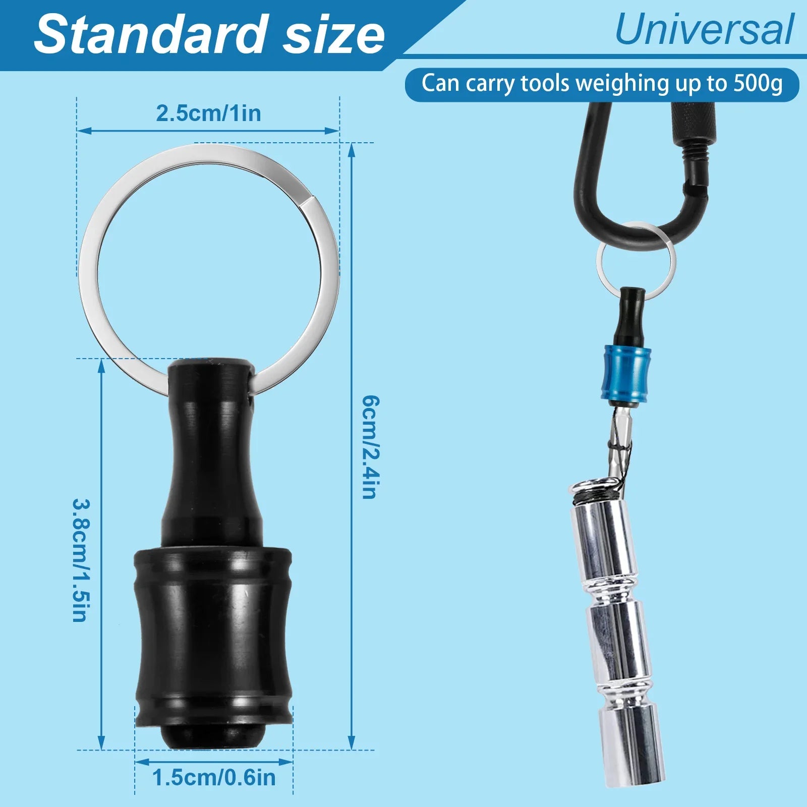 Upgrade, Push to Unlock, 12pcs 1/4 Inch Hex Shank Aluminum Alloy