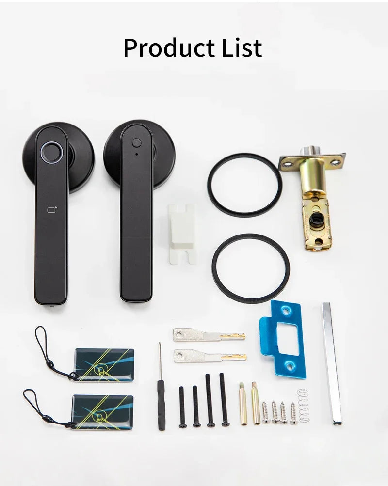 Tuya App Bluetooth Smart Fingerprint Door Lock Password Mechanical