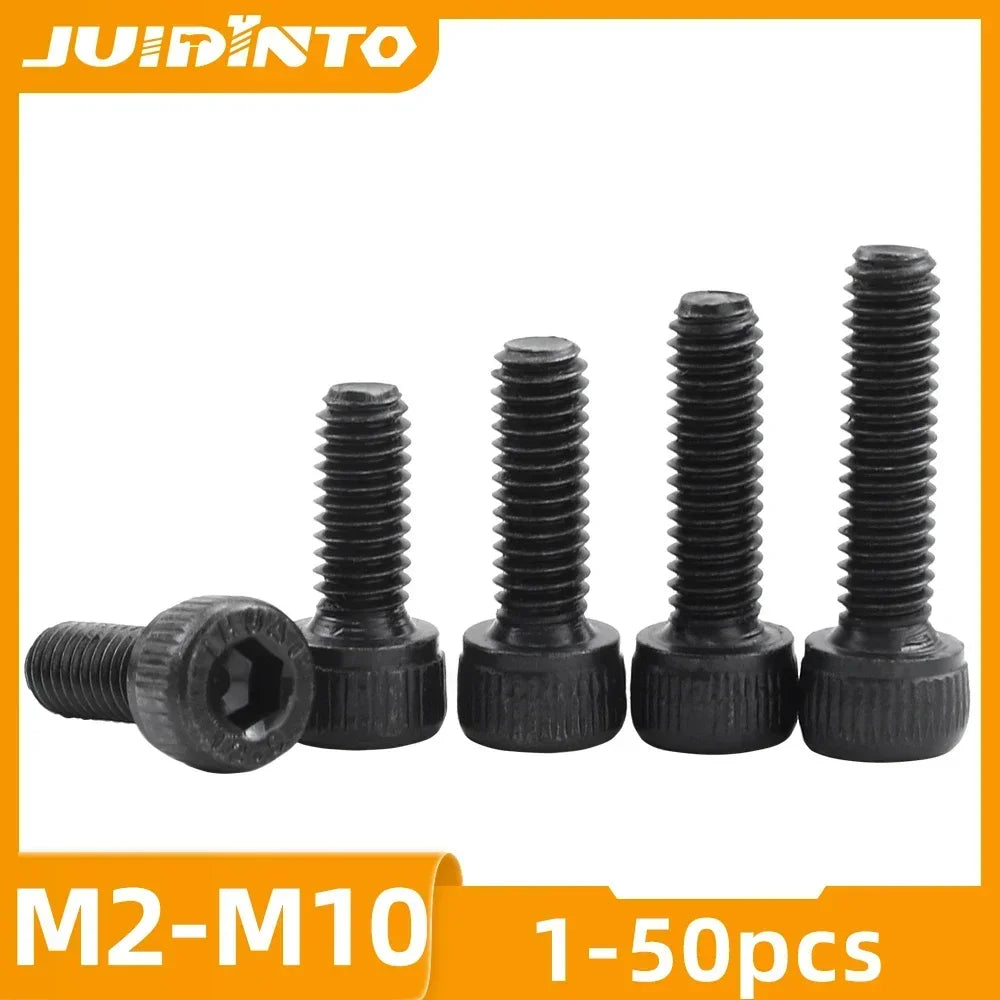 JUIDINTO 1-50pcs Hex Socket Head Cap Screw 12.9 Carbon steel Allen