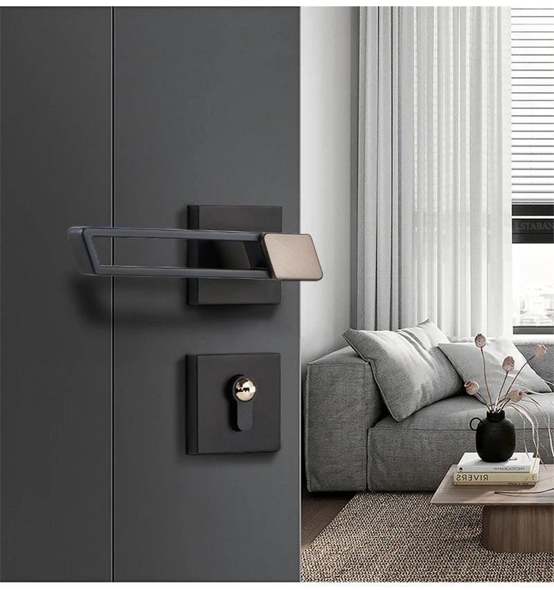 Interior Zinc Alloy Silent Anti-theft Door Lock Security Mute Door