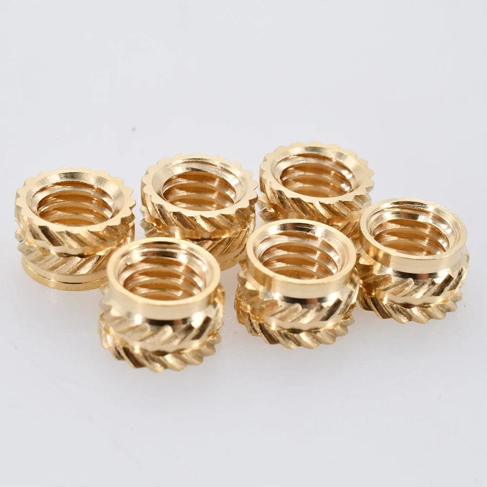 100-300Pcs M2 M2.5 M3 M4 M5 M6 M8 Heat Set Threaded Insert Brass Nut