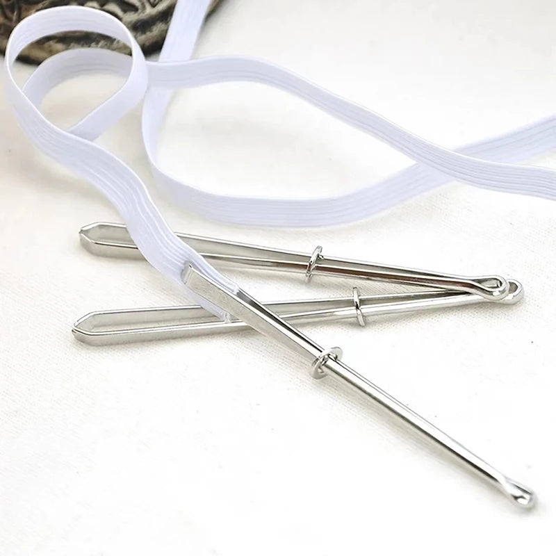 2pcs Stainless Steel Garment Clips Sewing DIY Tools Elastic Band Tape