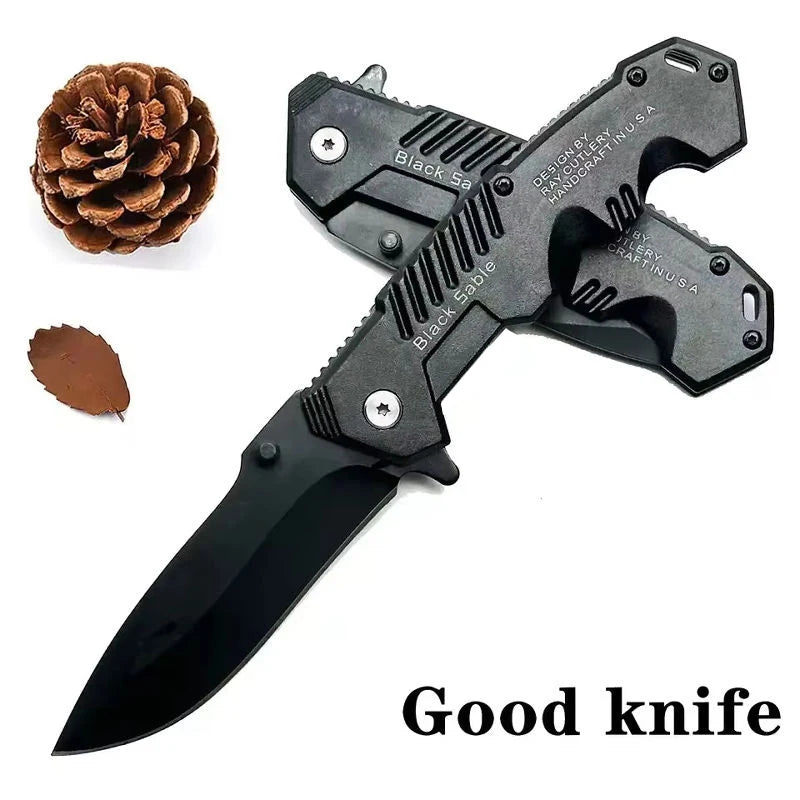 Portable Multifunctional Folding Survival Knife with Sharp Pocket