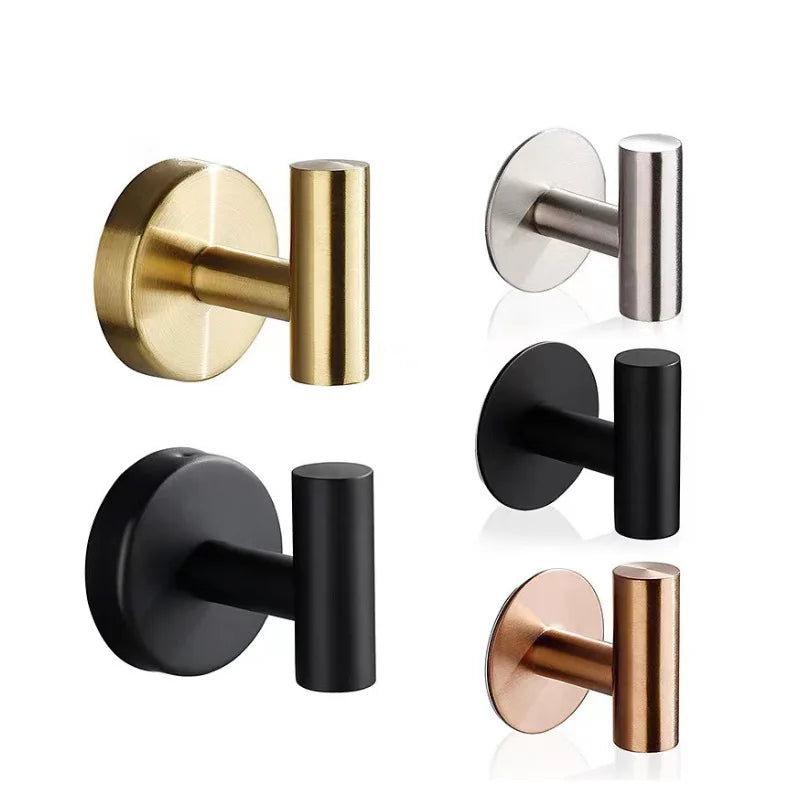 Adhesive/Screw Wall Hooks Key Coat Robe Hanger Kitchen Hardware Rack
