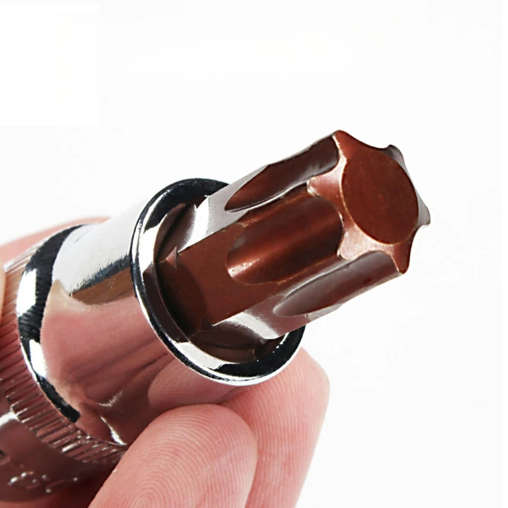 1/2 Long Torx Screwdriver Bits 100mm 1/2" Drive Bit Socket T10 T15
