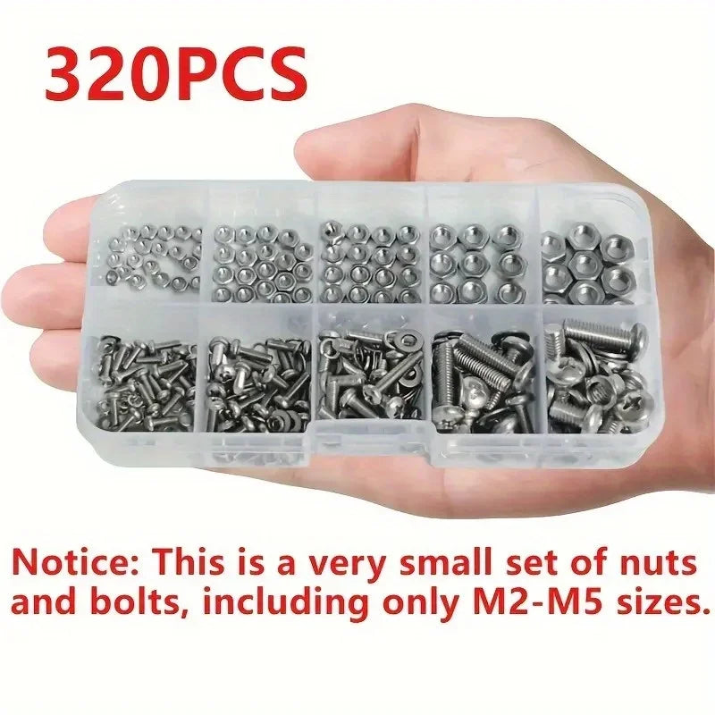 Hex Nuts and Bolt Set - 320 pieces/120 pieces