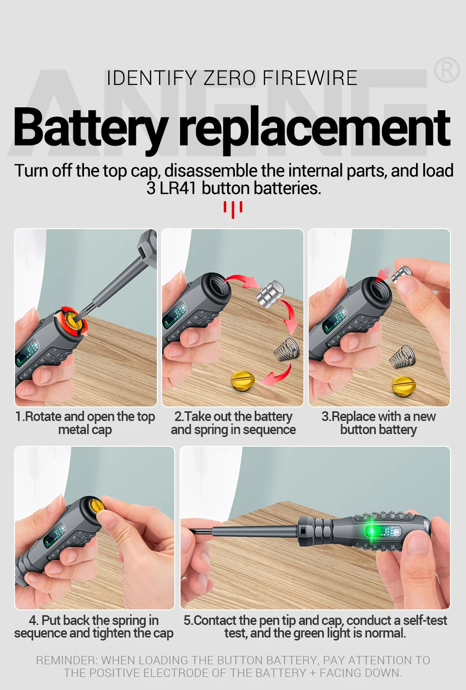 ANENG B05 Word/cross Screwdrivers Neon Bulb Indicator Meter Electric