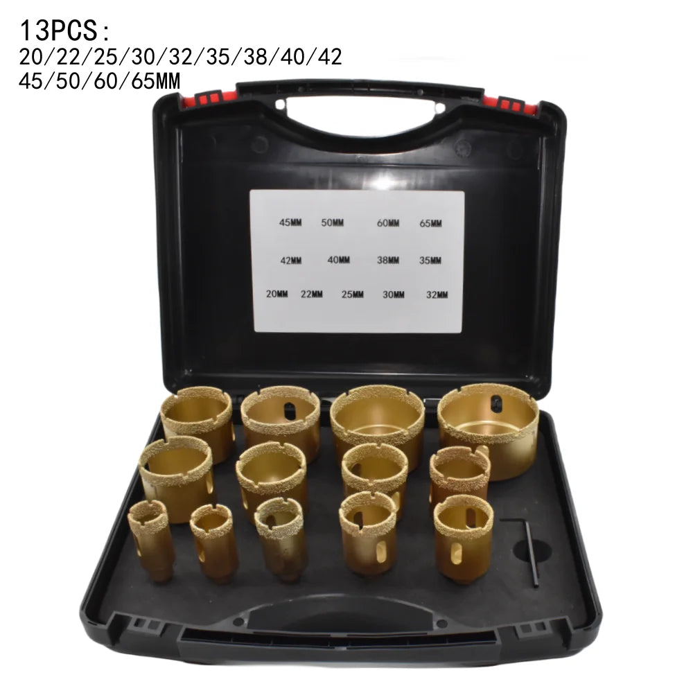 Diamond Brazed Core Dry Drill For Porcelain Tiles Marble Glass