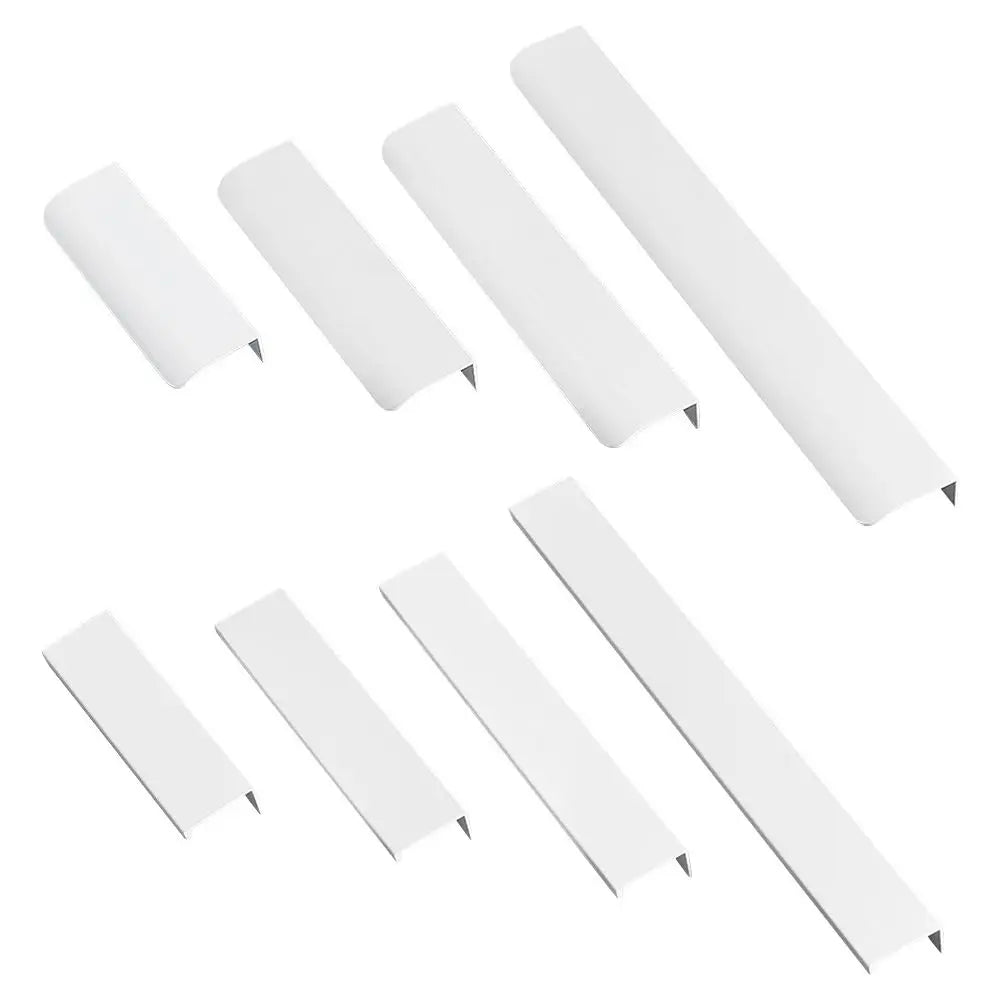 White Hidden Cabinet Pulls Drawer Knobs Long Pull Hidden Handles