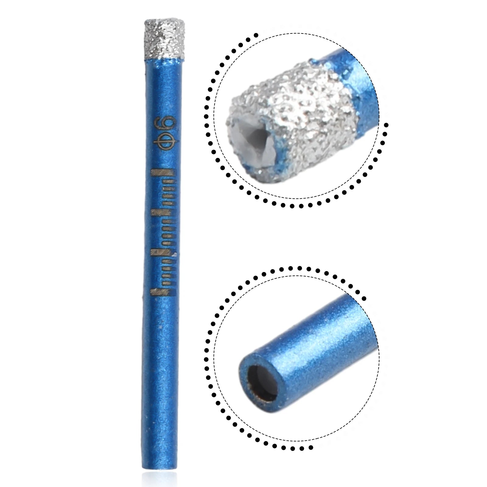 6/8/10/12/14/16mm Diamond Coated Core Drill Durable For Glass Marble