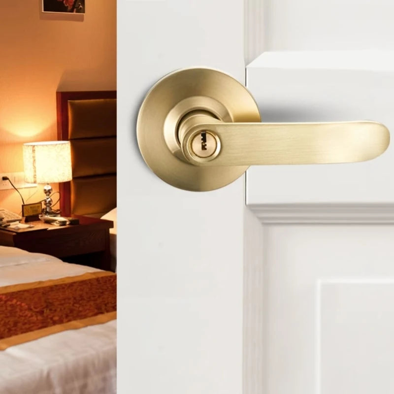 Stainless Steel Interior Door Lever Lock Set: Privacy Knob Handle
