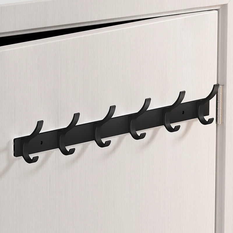 Black Robe Hooks Towel Hanger Nail Wall Rack Hooks Coat Clothes Holder