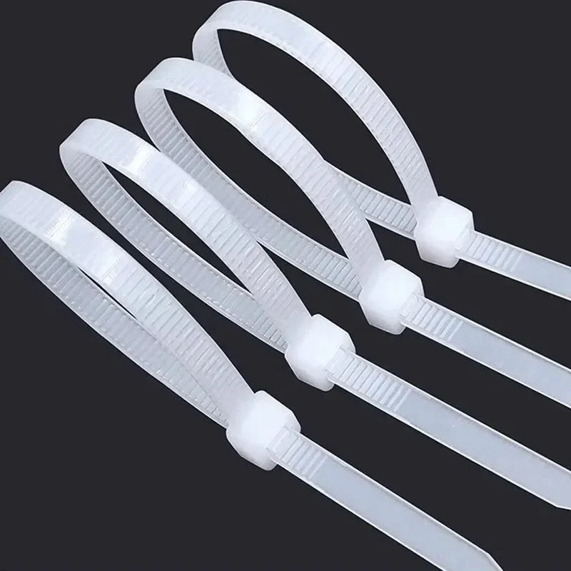 1000/100Pcs Nylon Cable Ties Self-locking Cord Ties Straps Adjustable