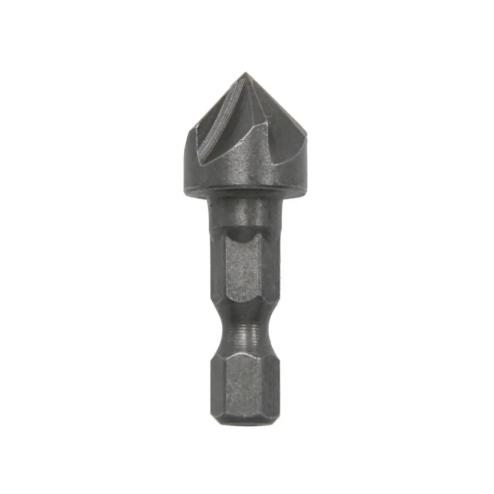 Hex Shank 5-Blade Countersink Chamfer Drill Bit — 12.5mm for Wood &