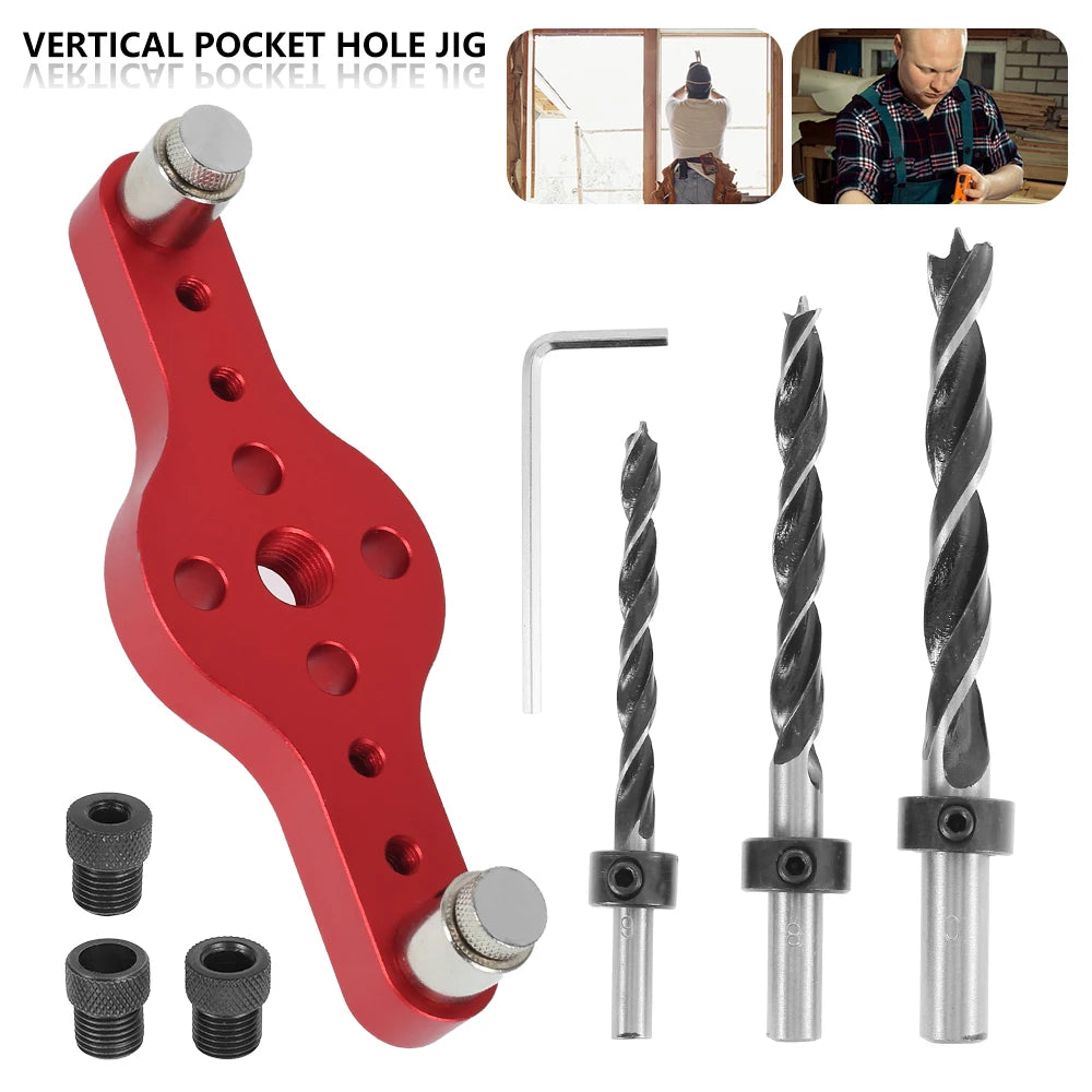 Alloy Vertical Pocket Hole Jig — 6mm, 8mm & 10mm Drilli - View 1