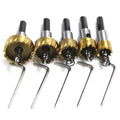 5pc Titanium Plated Serrated Hole Opener Gold Aluminum Plate Iron P...