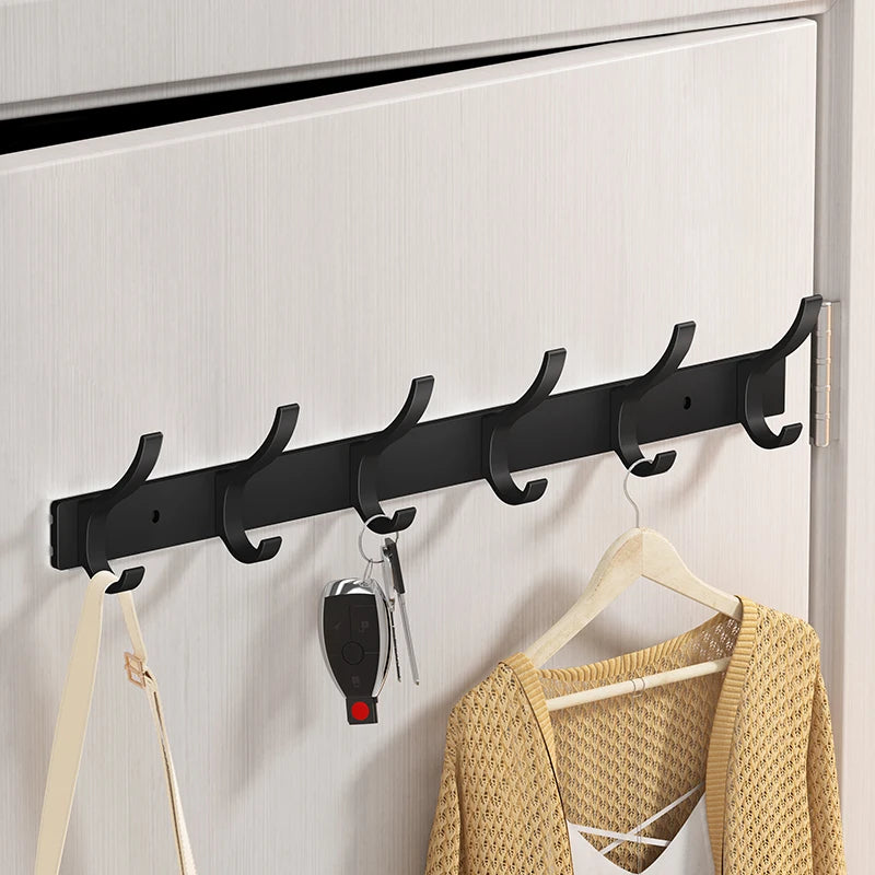 Black Robe Hooks Towel Hanger Nail Wall Rack Hooks Coat Clothes Holder