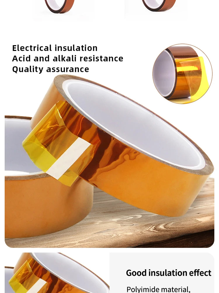 30m Long Gold Finger High Temperature Resistant Tape Polyimide Tape