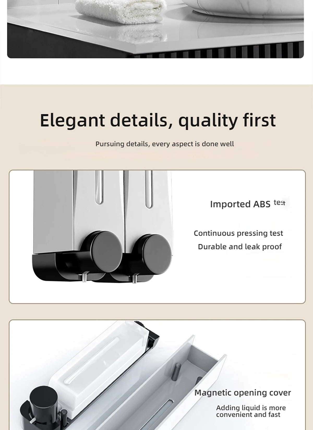 500ML soap dispenser wall mounted manual press soap box hand soap