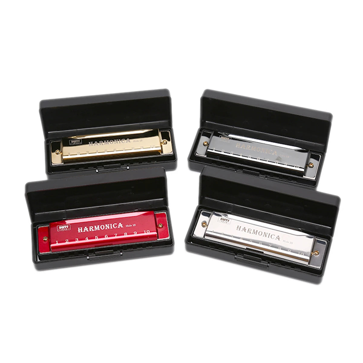 Harmonica Key of C 10 Hole Diatonic Harmonica C with Case for