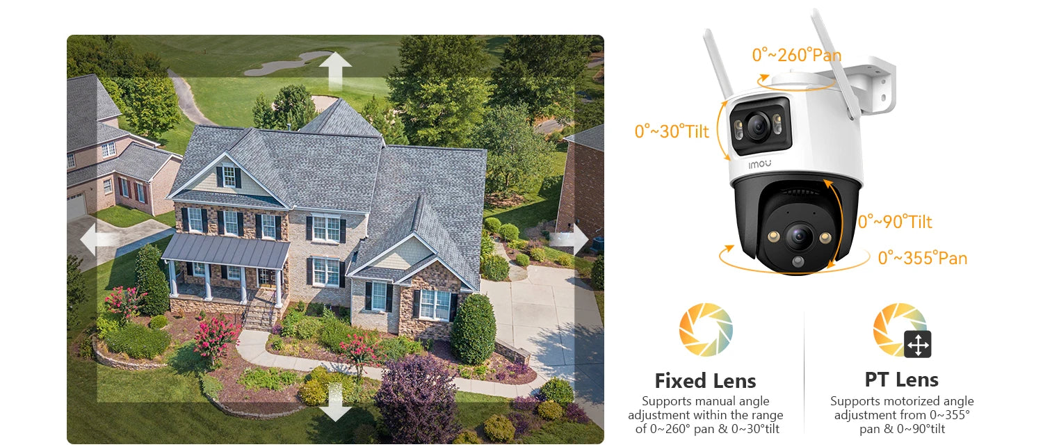 IMOU Dual Lens Outdoor Camera PT Camera Home Security IP Camera AI
