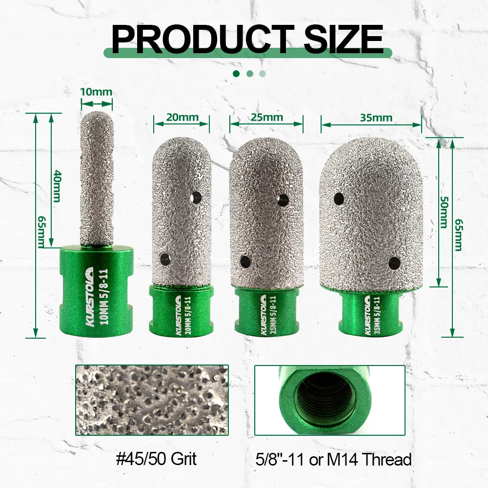 KURSTOL Grinding Milling Bits 1pc 10/20/25/35mm 5/8-11 M14 Expand