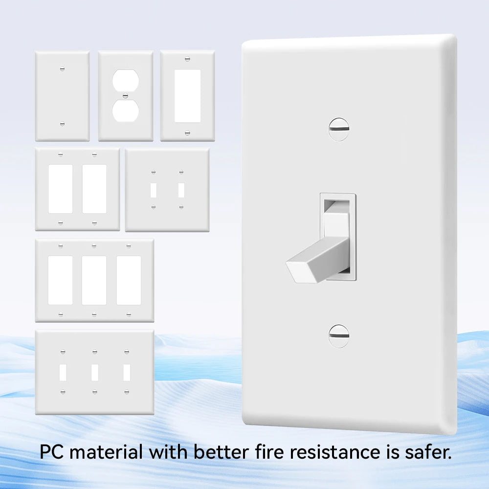 1 piece of wall panel light switch cover, various styles of PC wall