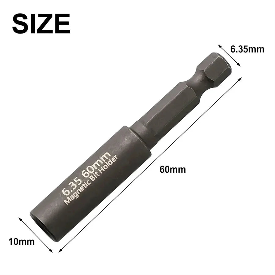 2/5 pieces magnetic extension screwdriver drill bit hexagonal shank