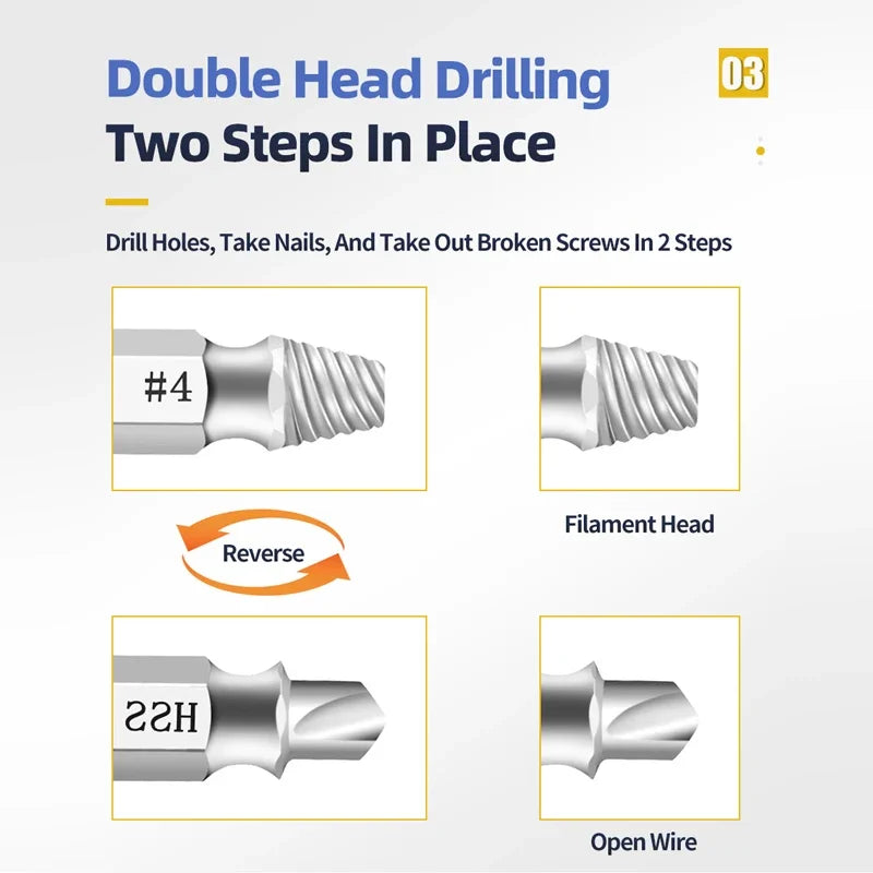 4/5/6Pcs Set Damaged Screw Extractor Center Drill Bit Set Woodworking