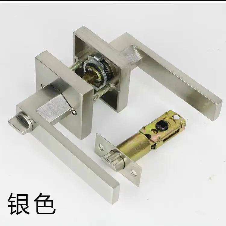 Black Door Handle Door Handle Lock Square Channel Privacy Mask