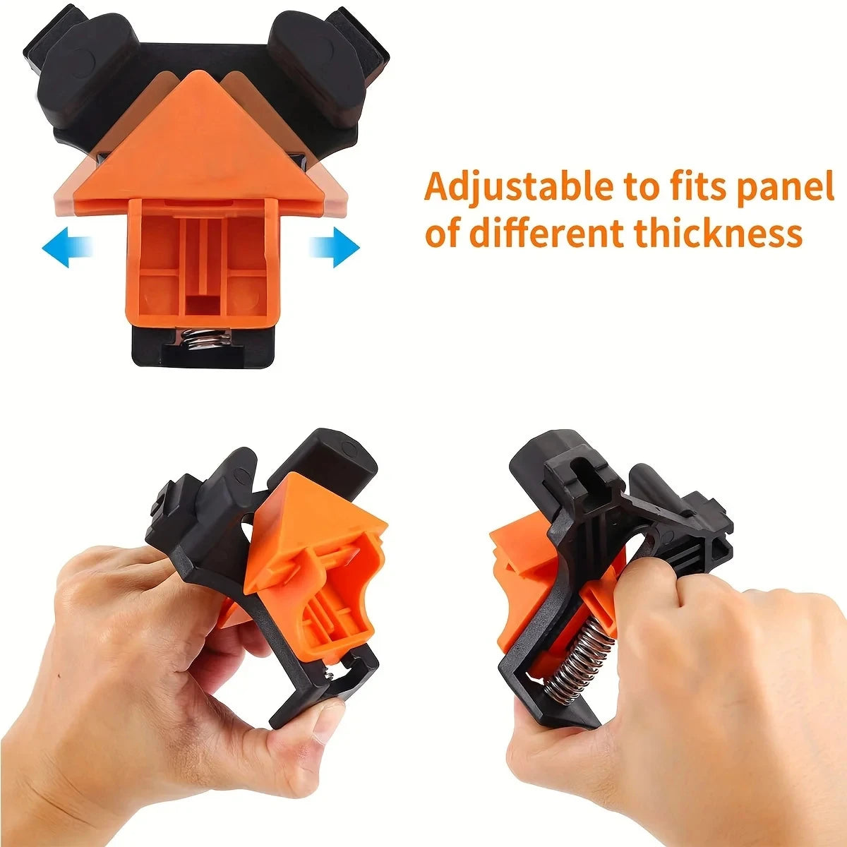4PCS Right Angle Fixing Clip Woodworking Clamp Adjustable Swing