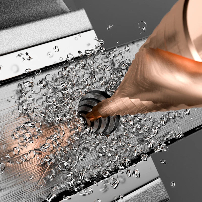 Industrial CO M35 Cobalt HSS Step Drill Bit High Speed Steel Cone Hex