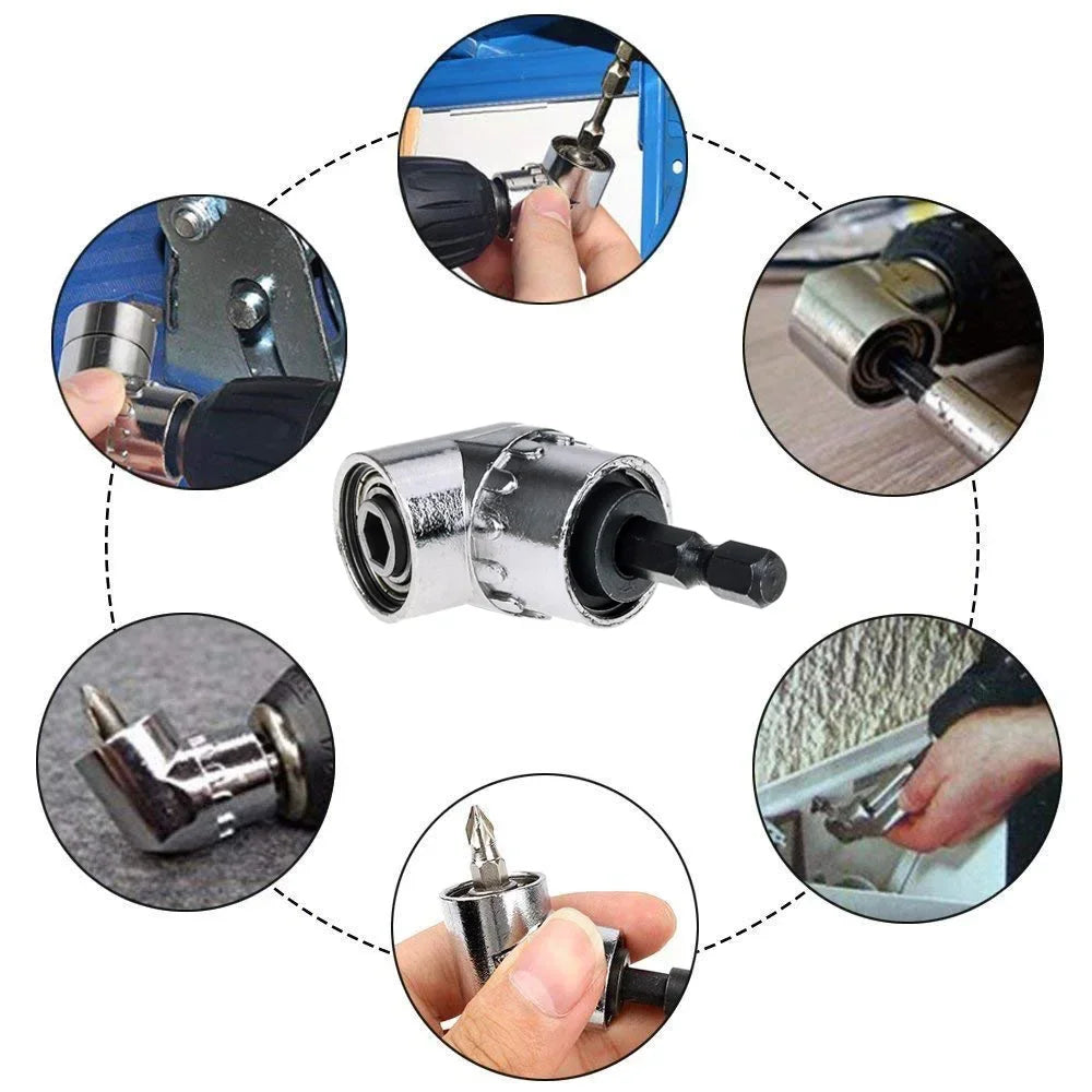 105 Degree Angle Screwdriver Set Holder Adapter Adjustable Bits
