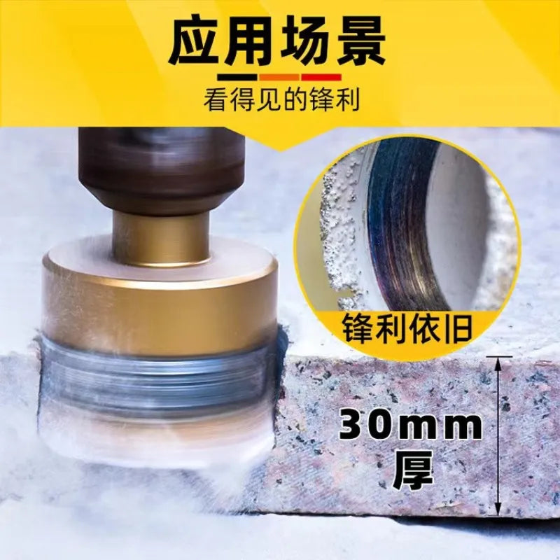 Diamond Brazed Core Dry Drill For Porcelain Tiles Marble Glass