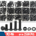 2510p Round Hex Cap Screw kit M2 M2.5 M3 M4 M5 M6 Black 10.9 Grade ...