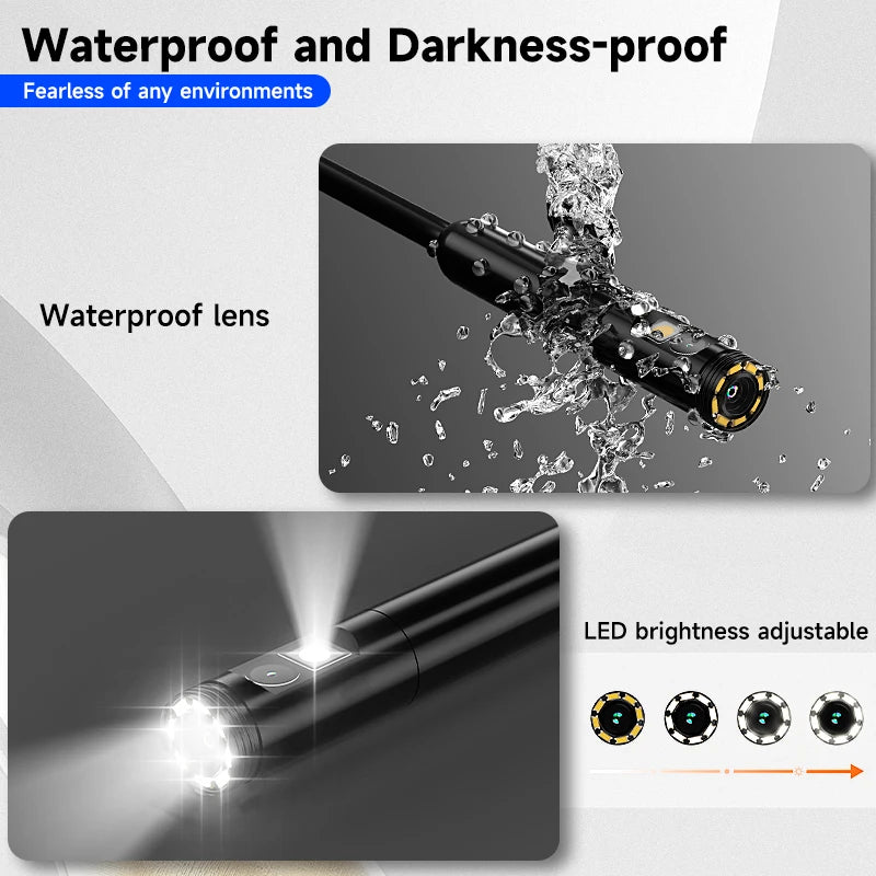 7‘’ IPS Screen Borescope Detachable Design Multiple Lens HD1080P