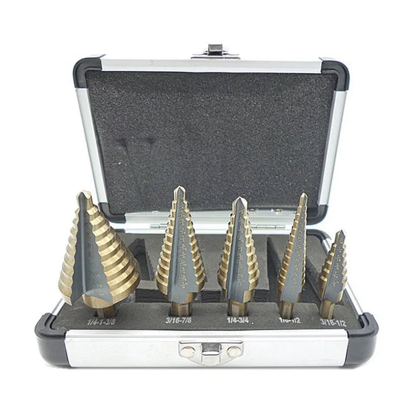 5-in-1 multi-step drill bit, high-precision drilling step drill bit