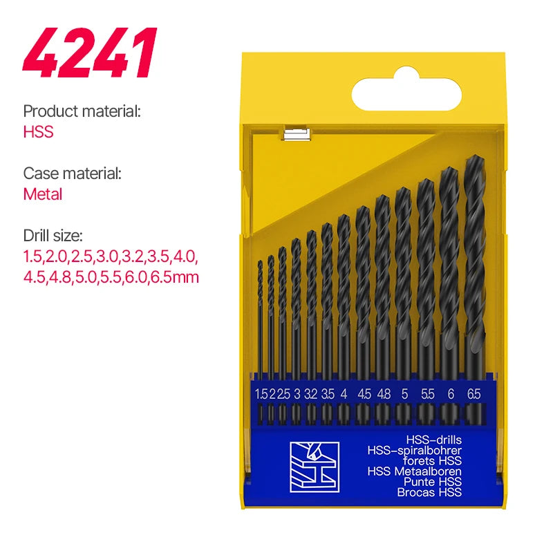 Cobalt Drill Bit Set M35 — Stainless Steel, Metal & Wood | Twist Bi
