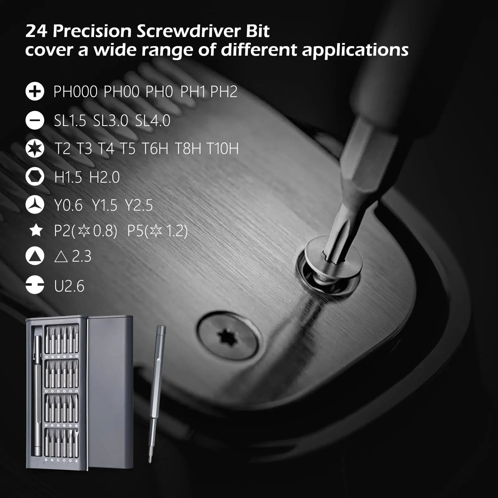 Precision Screwdriver Set 25 in 1 Phillips Torx Hexagonal Flat Head