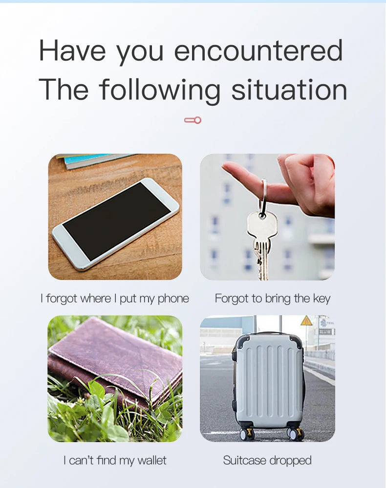 Mini GPS Locator AntiLost Alarm Wallet Keychain Smart Tag