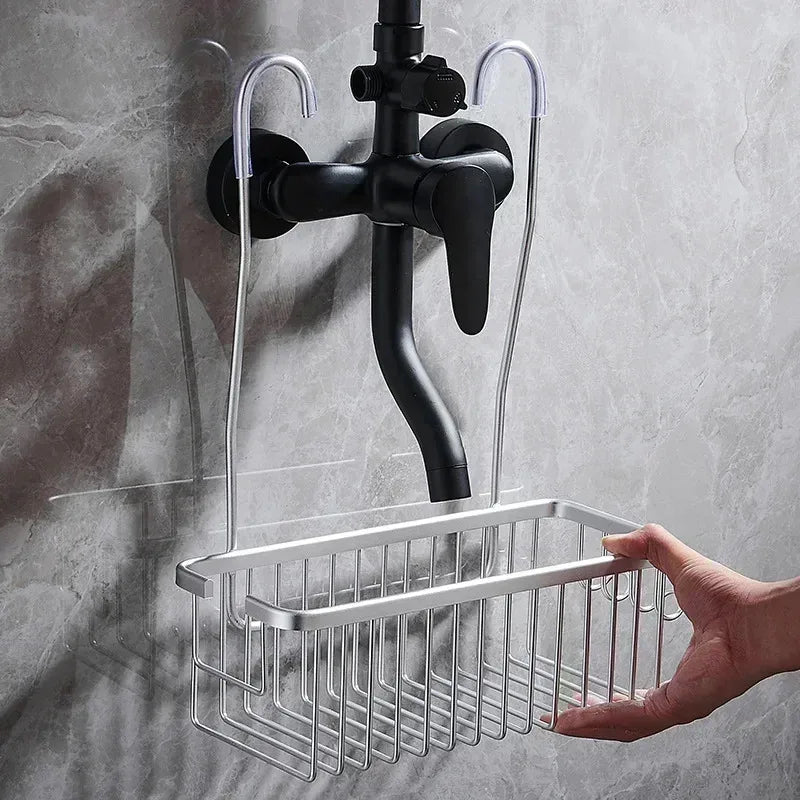 Convenient Toilet Shower Rack with No Drilling Installation Bathroom