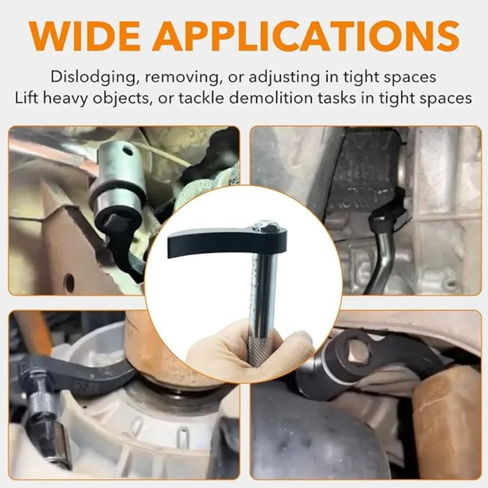 2Pcs Car Angle Type Half Axle Disassembly Tool Drive Pry bar Adapter