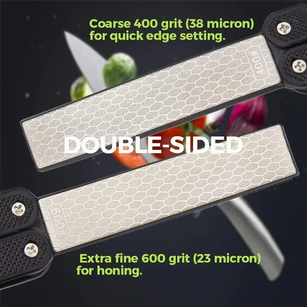 Portable Folding Pocket Knife Sharpener, Portable Double Sided
