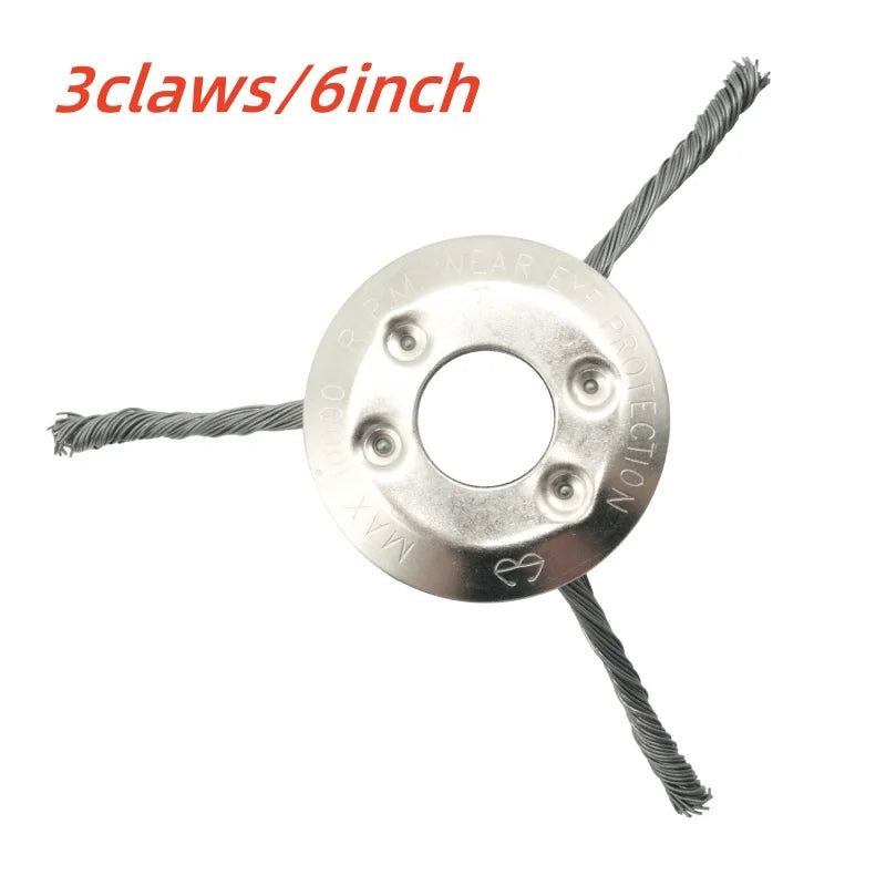 Heavy Duty Steel Wire Wheel Brush Head — Universal Fit for Petrol B